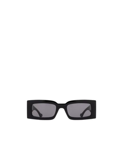 Gucci White Eyewear Rectangular Frame Sunglasses
