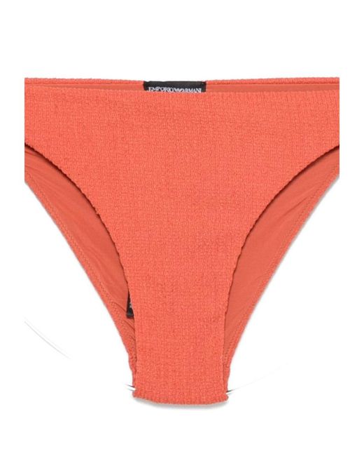Emporio Armani Red Halterneck Crinkled Bikini
