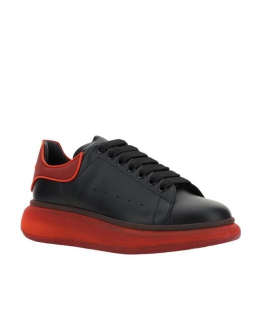 McQueen Red Low-Top Lace-Up Sneakers for men