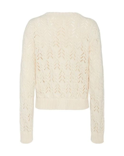 Weekend by Maxmara Natural Round-Collar And Long-Sleeved Cardigan