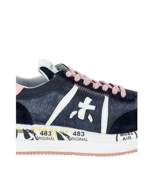 Premiata Blue Logo Sneakers