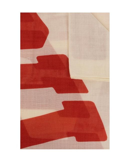 Givenchy Red Logo Scarf