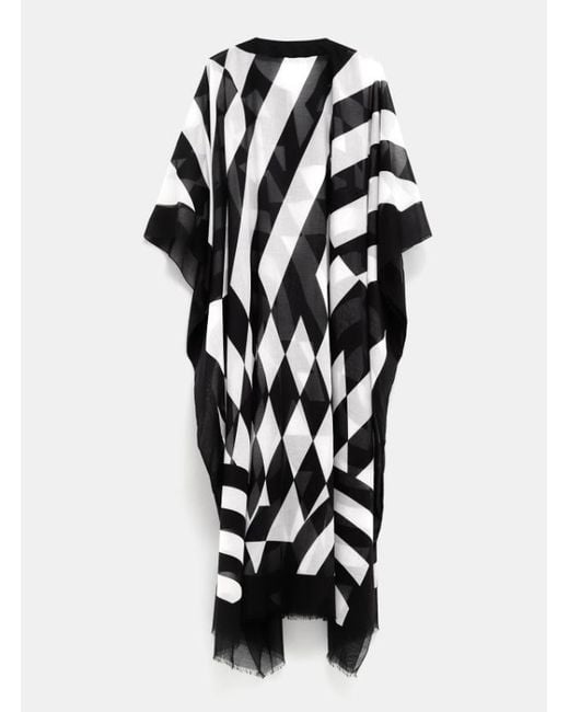 Dries Van Noten Black Patterned Loose Dress