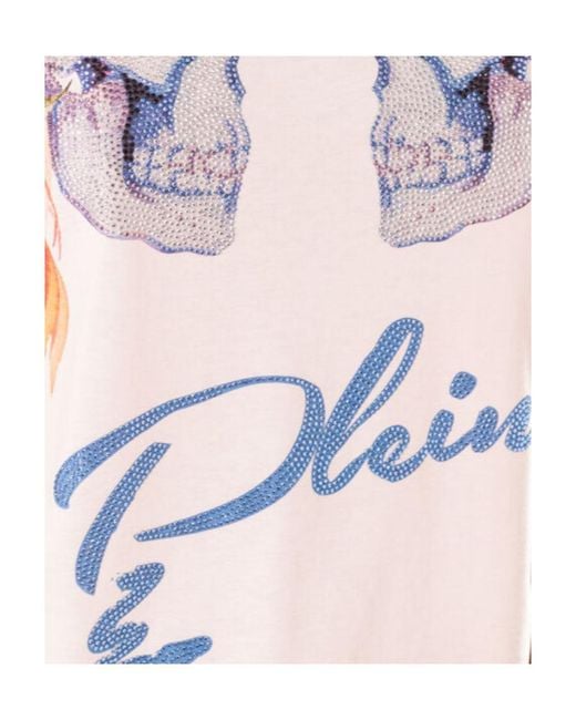Philipp Plein Pink Printed T-Shirt