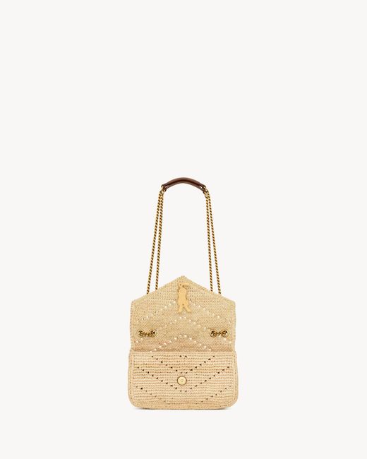 Saint Laurent White Lou Mini Shoulder Bag