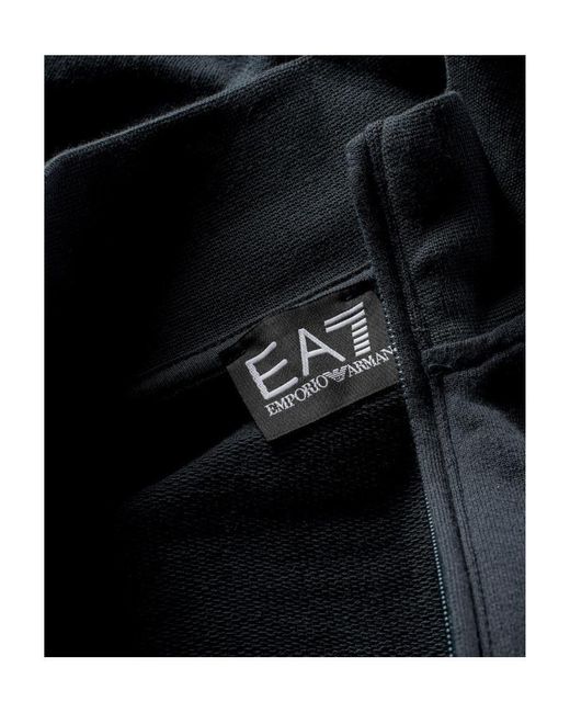 EA7 Blue Chest-Logo Lightweight Jacket for men