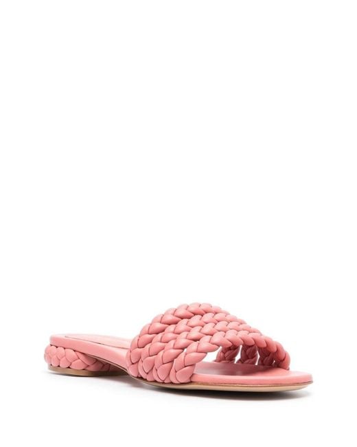 Gianvito Rossi Pink Knitted Slippers