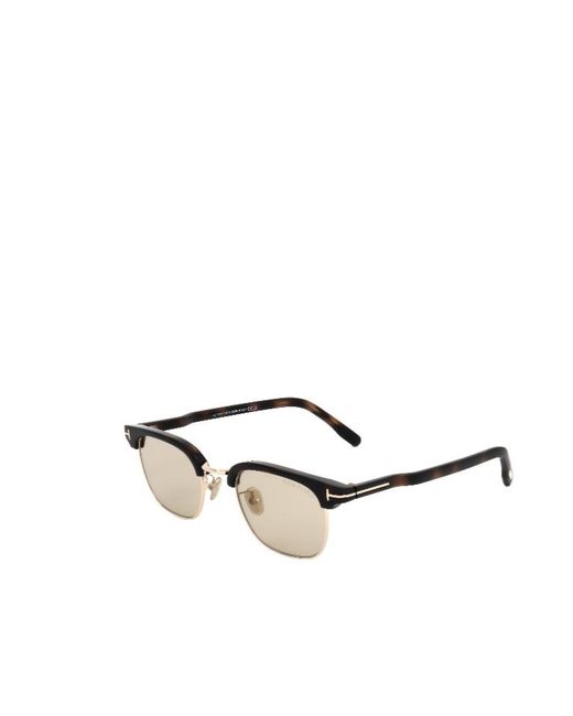 Tom Ford Metallic Half Frame Sunglasses for men