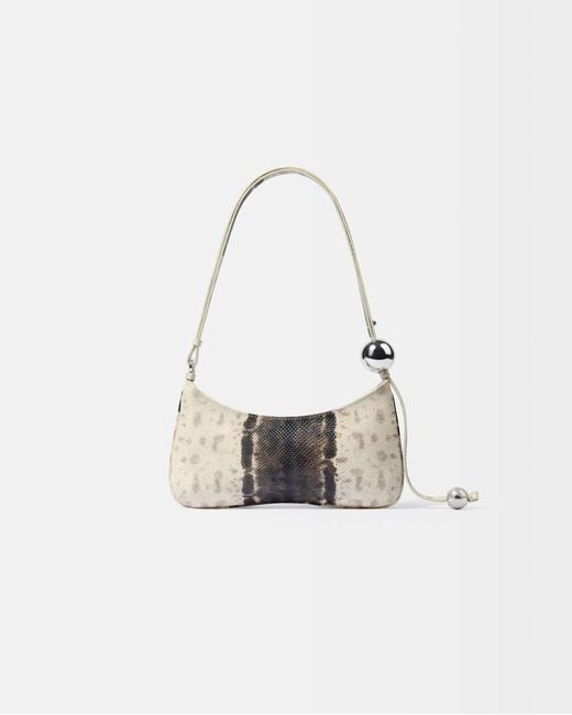 Jacquemus Metallic The Bisou Perle Zipped Shoulder Bag