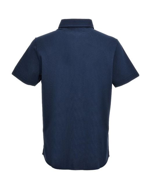 Loro Piana Blue Short Sleeved Polo Shirt for men