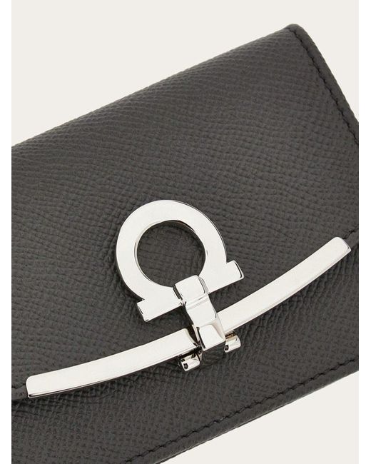 Ferragamo Gray Gancini Card Package