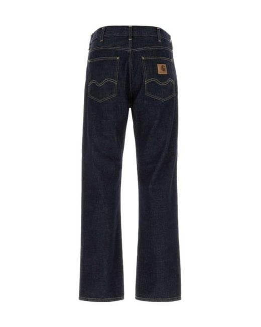 Carhartt Blue Belt-Loop Jeans for men