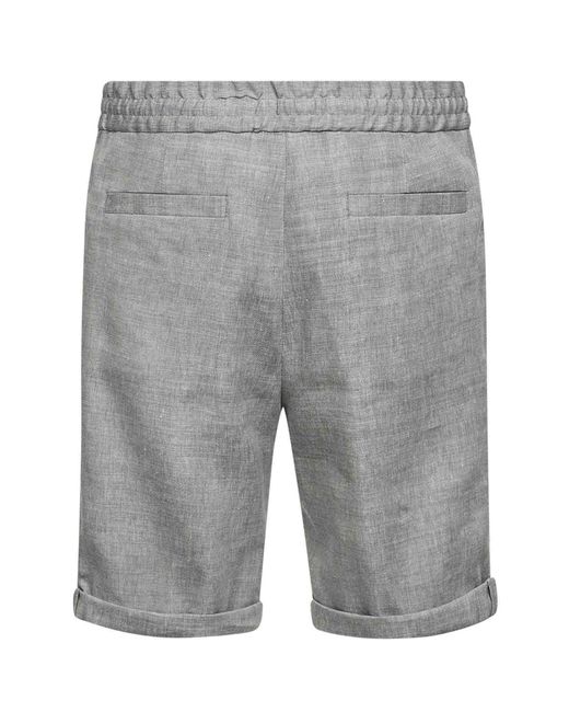 Brunello Cucinelli Gray Pleated Drawstring Shorts for men