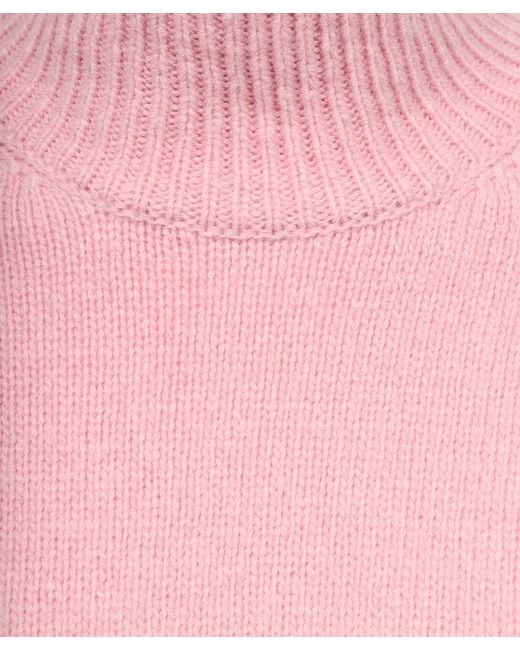Tom Ford Pink Ribbed Turtleneck Knitted Sweater