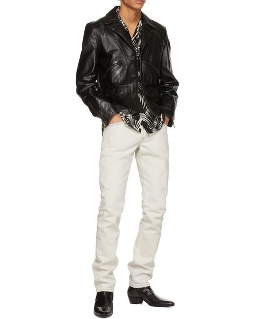 Saint Laurent Black Application Casual Jacket for men