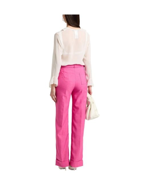 Max Mara White Solid Color Silk Tops