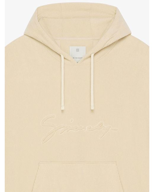 Givenchy Natural Logo Detailed Drawstring Hoodie for men