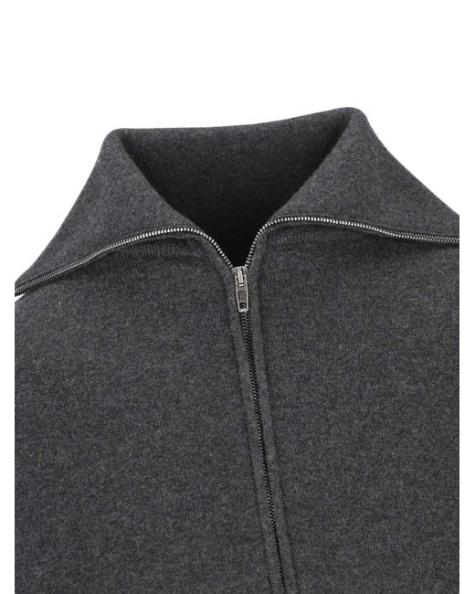 Balenciaga Gray Half-Zip Knitted Jumper
