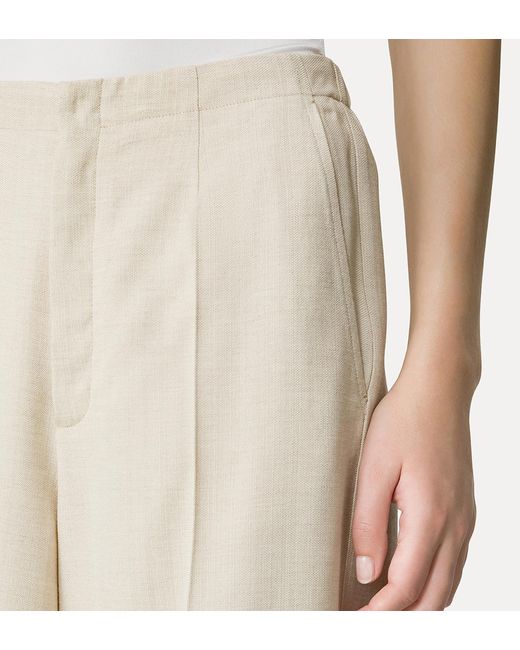 Forte_forte White Soft Pleated Trousers