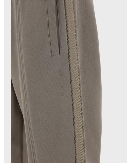Helmut Lang Gray Elasticated-Waist Cotton Track Pants for men