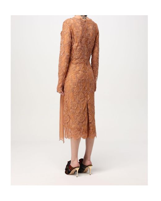 Ermanno Scervino Multicolor Floral-Lace Midi Dress