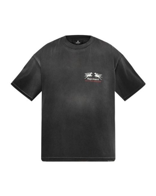 Represent Black Gas Station Graphic T-Shirt for men