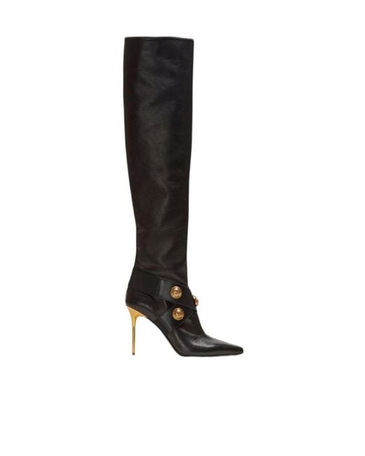 Balmain Black Alma Heeled Boots