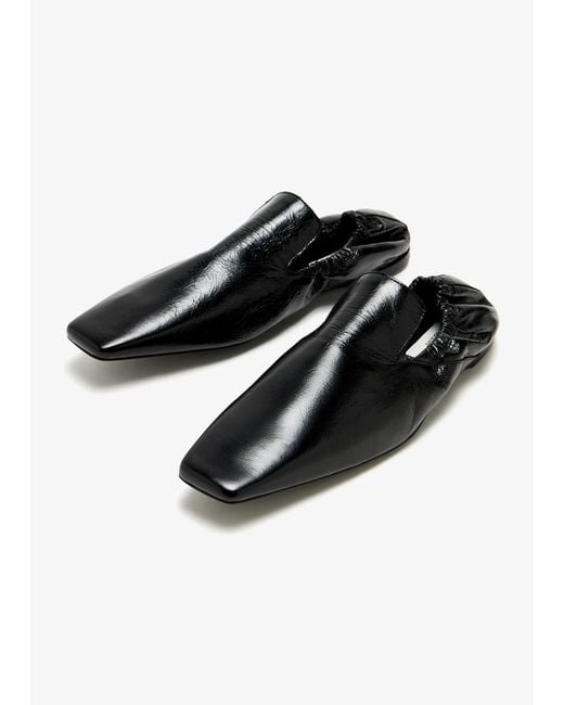 Totême Black Leather Loafers