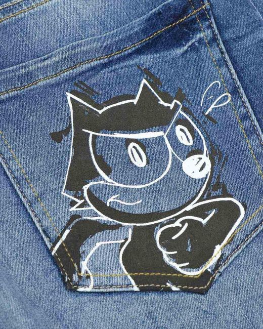 Iceberg Blue Straight Jeans for men