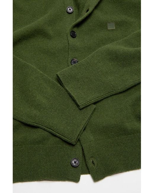 Acne Green Buttoned Cardigan