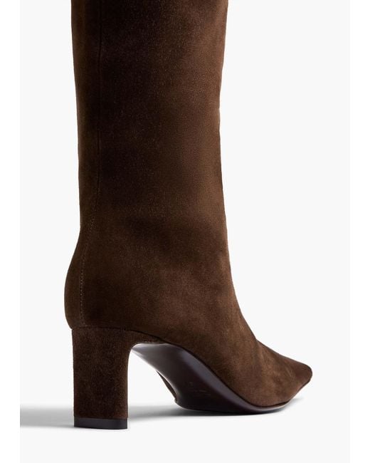 Khaite Brown Ona Knee-High Boots