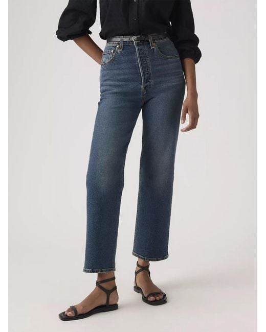 Levi's Blue Ribcage Straight Ankle Jeans