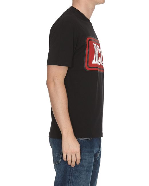 McQ Alexander McQueen Black Mcq Letter Printed Short-Sleeved T-Shirt for men