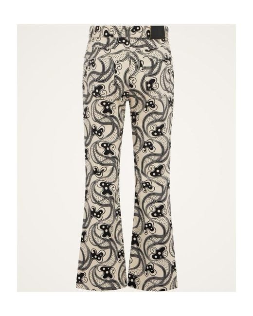 LaDoubleJ Multicolor Cropped Flared Jeans