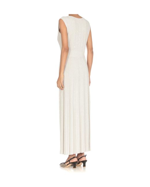 D.exterior White Sleevless Flash Dress