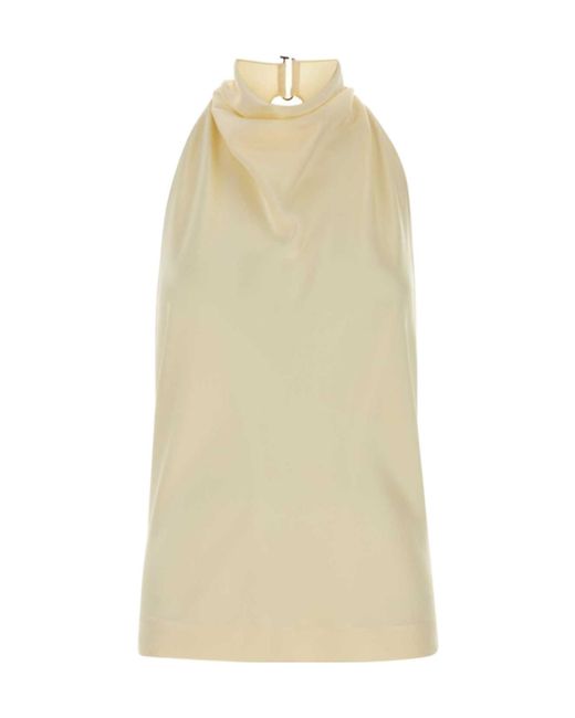 Stella McCartney Natural Sleeveless Halterneck Top