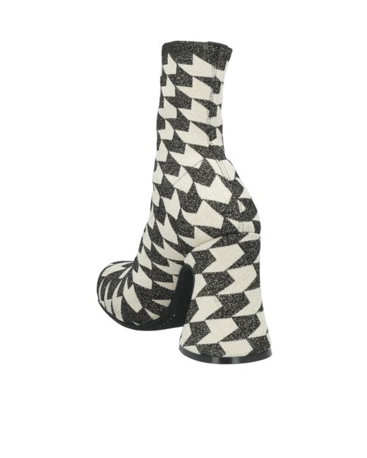 Marni Black Color-Blocked Metallic Ankle Boots