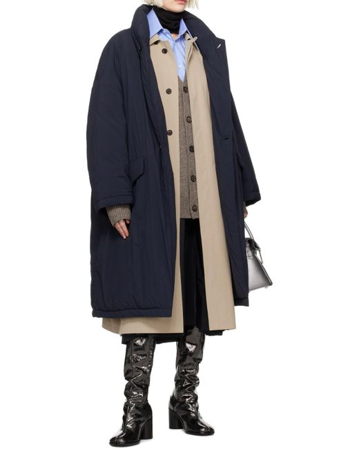 Maison Margiela Blue Knitted Scarf