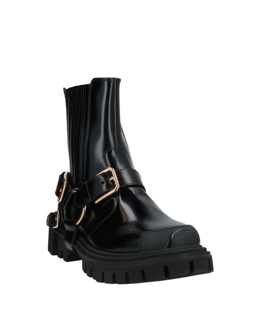 Dolce & Gabbana Black Leather Ankle Boot