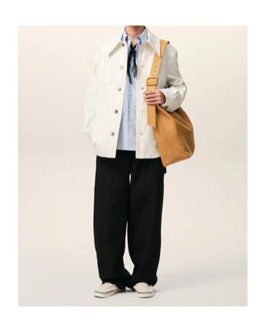 AMI White Ami Worker Buttoned Jacket for men