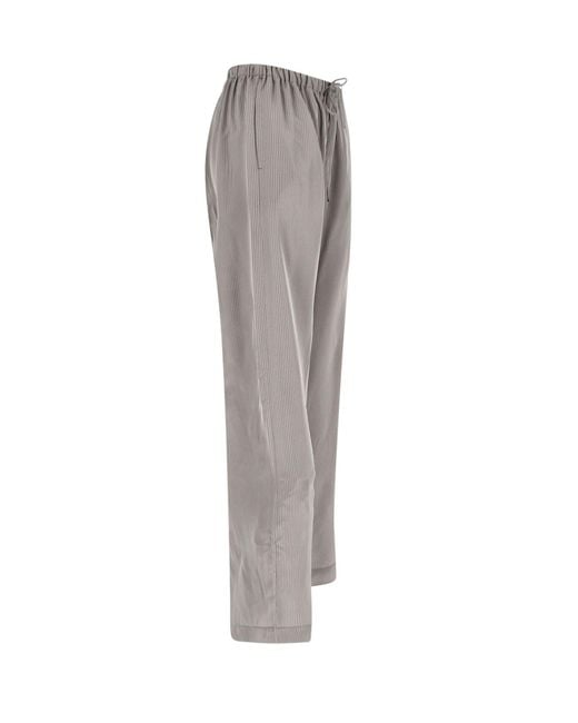 Rohe Gray Striped Drawstring Pants