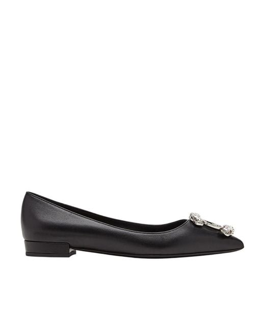 Ferragamo Brown Logo Flats