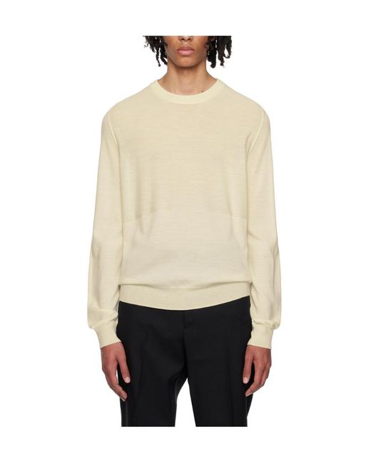 Jil Sander Natural Crewneck Long-Sleeved Jumper for men
