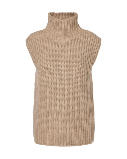 The Row Natural Sleeveless Sweater