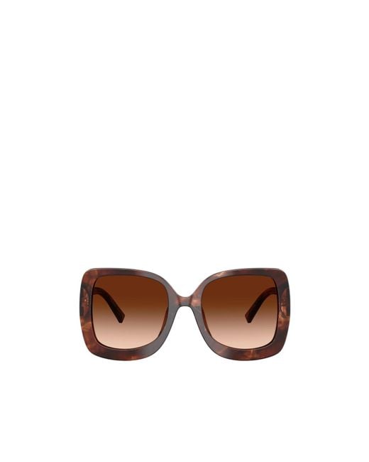 Dolce & Gabbana Brown Geometric-Frame Sunglasses