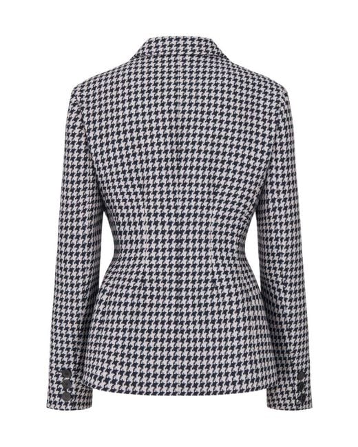 Dior Black Christian Houndstooth Button-Up Jacket