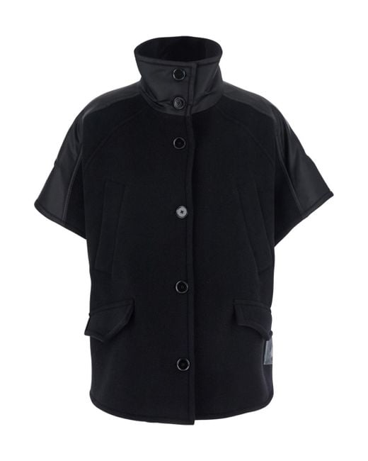 Pinko Black Short-Sleeved Stand-Up Collar Jacket