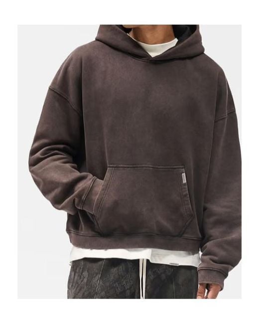 Represent Gray Initial Boxy Hoodie for men