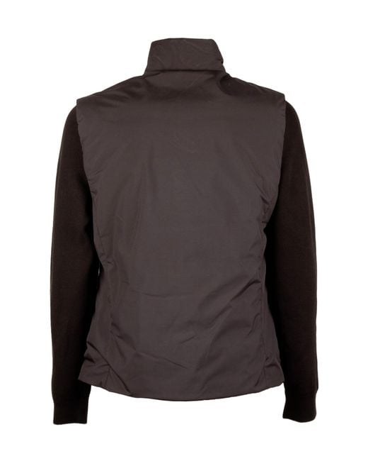 Moorer Black Long-Sleeve Knitted Jacket for men