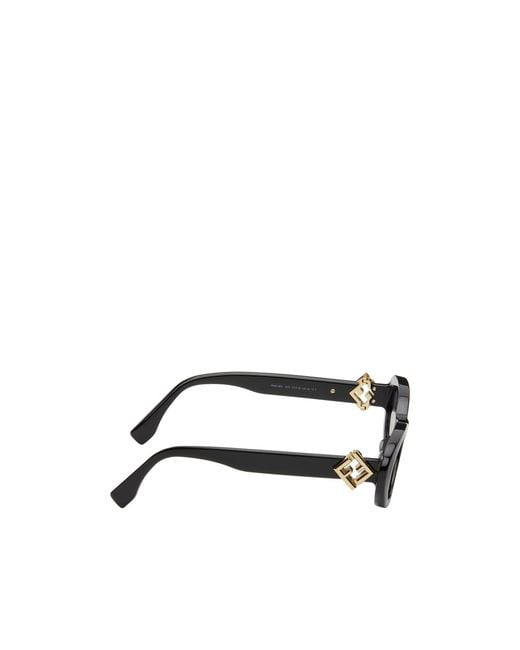 Fendi White Eyewear Oval Frame Sunglasses